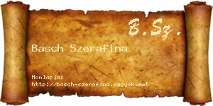 Basch Szerafina névjegykártya